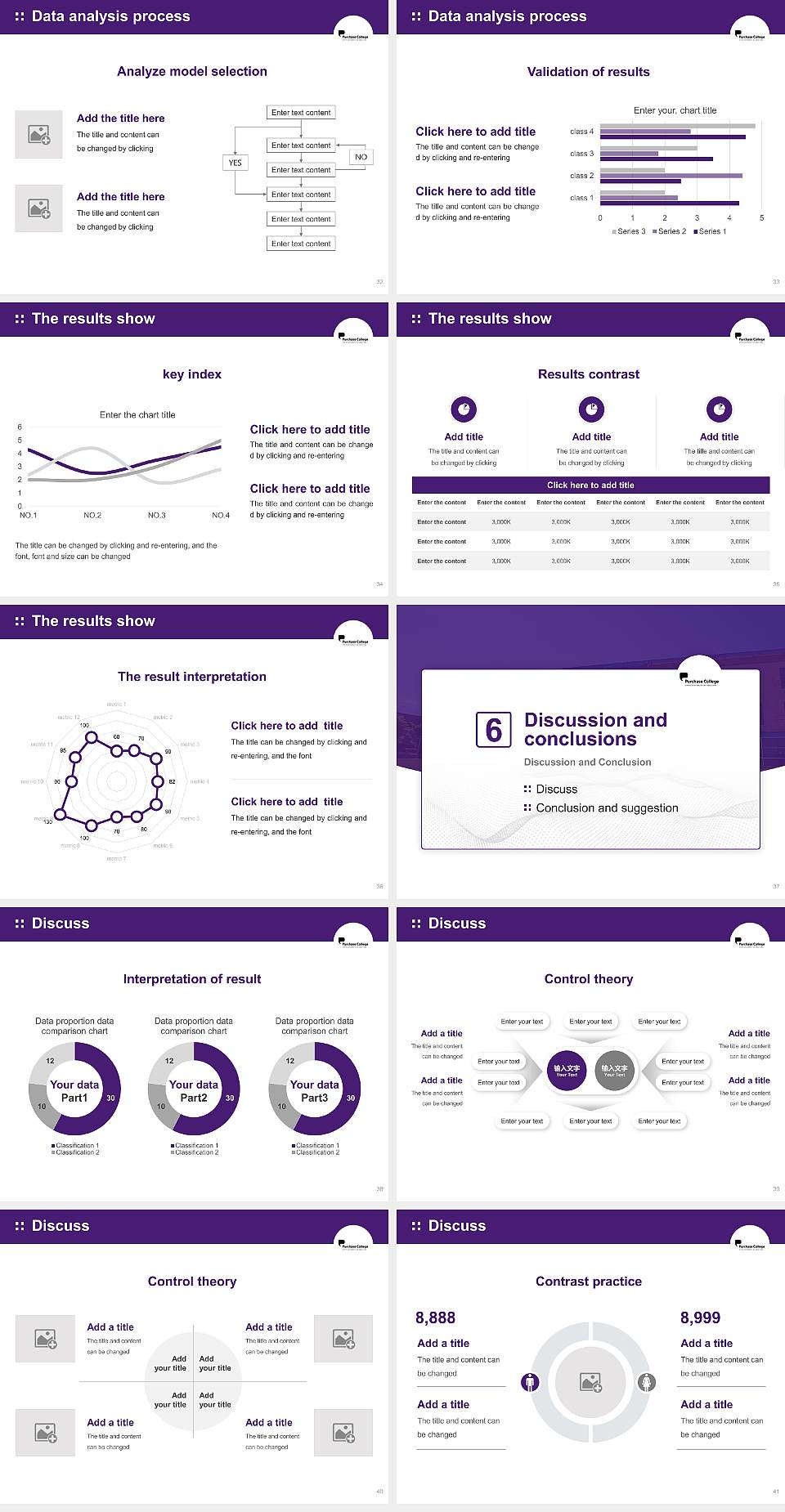State University of New York at Purchase Graduation Thesis Defense PPT Template4:3 ratio PPT effect preview image5