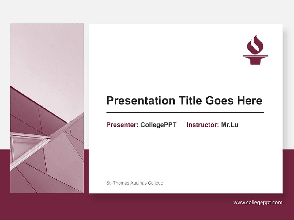 St. Thomas Aquinas College General Purpose PPT Template4:3 ratio PPT effect preview image6