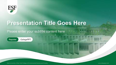 State University of New York College of Environmental Science and Forestry Lecture Sharing and Networking Event PPT Template