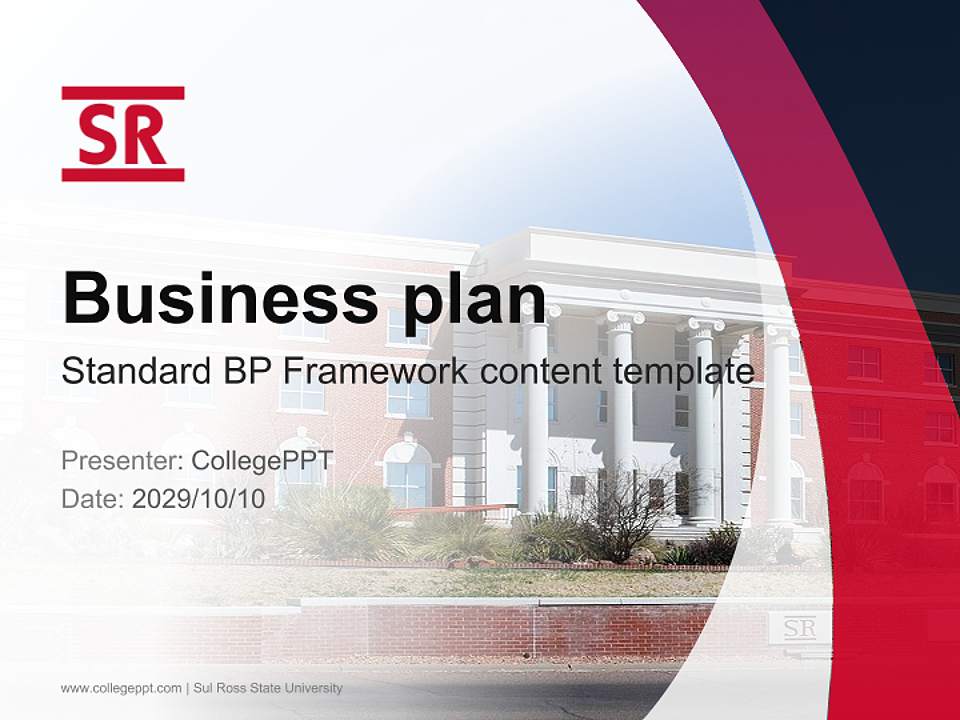 Sul Ross State University Competition/Entrepreneurship Contest PPT Template4:3 ratio PPT effect preview image9