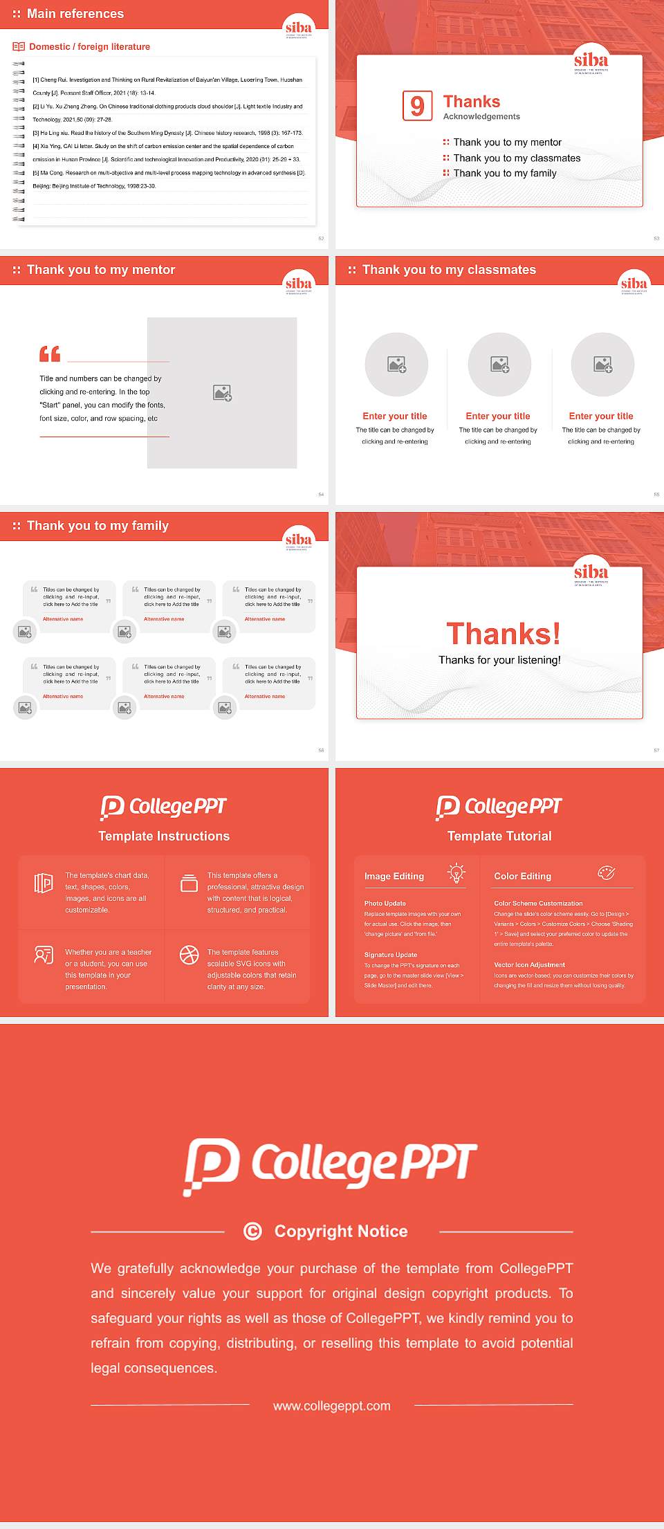 Stevens-The Institute of Business & Arts Graduation Thesis Defense PPT Template4:3 ratio PPT effect preview image7