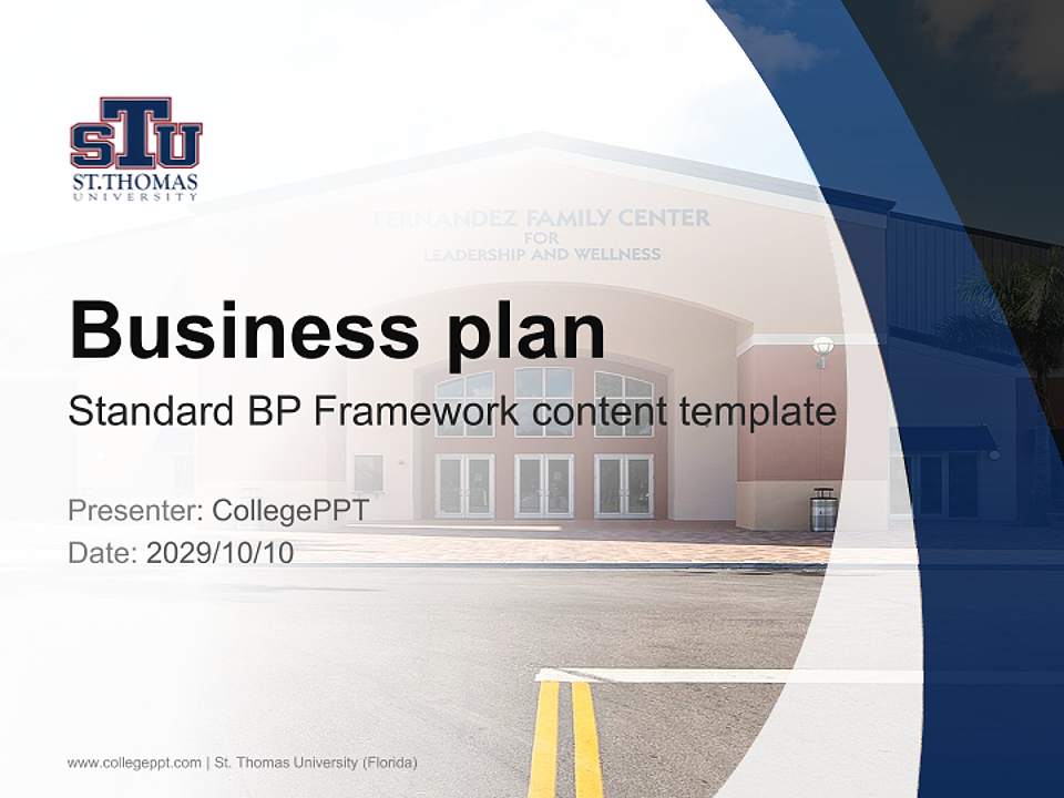St. Thomas University (Florida) Competition/Entrepreneurship Contest PPT Template4:3 ratio PPT effect preview image9