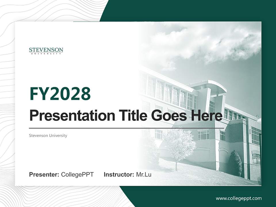 Stevenson University Academic Presentation/Research Findings Report PPT Template4:3 ratio PPT effect preview image5