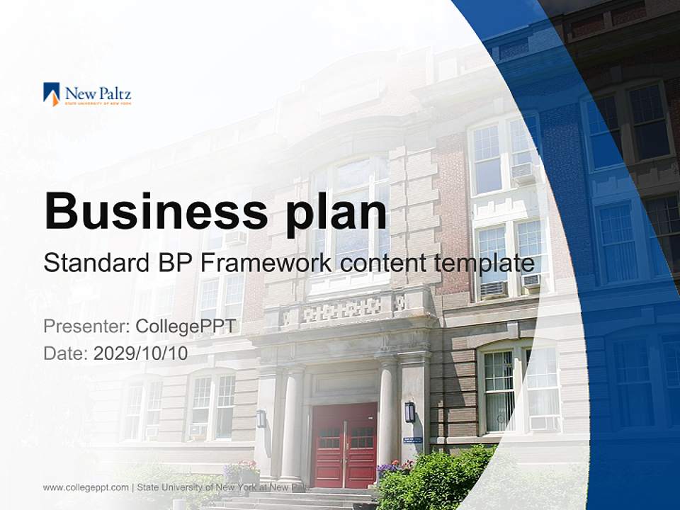 State University of New York at New Paltz Competition/Entrepreneurship Contest PPT Template4:3 ratio PPT effect preview image9