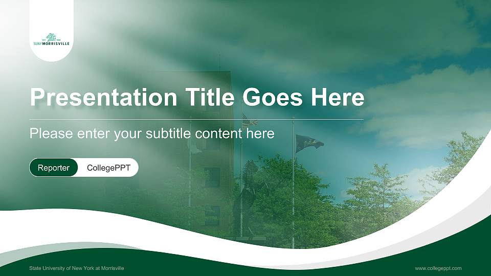 State University of New York at Morrisville Lecture Sharing and Networking Event PPT Template16:9 ratio PPT effect preview image