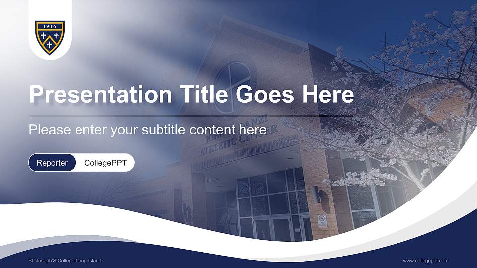 St. Joseph’S College-Long Island Lecture Sharing and Networking Event PPT Template16:9 ratio PPT effect preview image