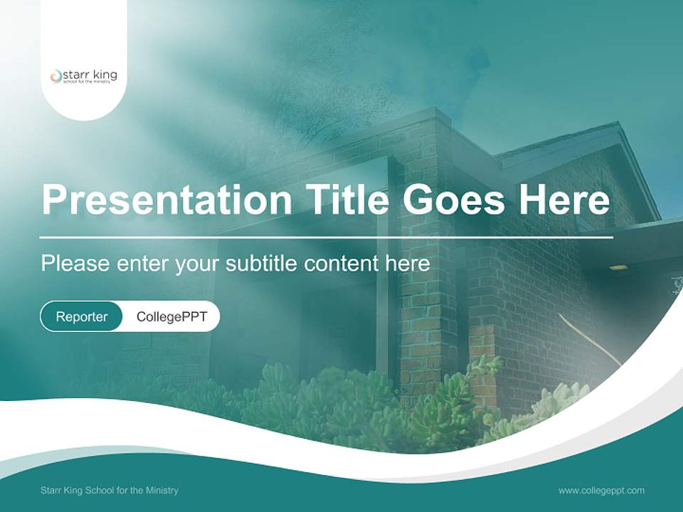 Starr King School for the Ministry Lecture Sharing and Networking Event PPT Template4:3 ratio PPT effect preview image4