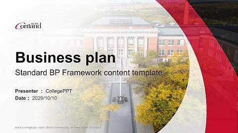 State University of New York Cortland Competition/Entrepreneurship Contest PPT Template