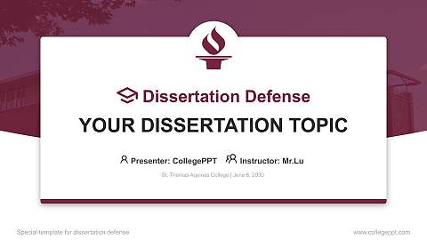 St. Thomas Aquinas College Graduation Thesis Defense PPT Template