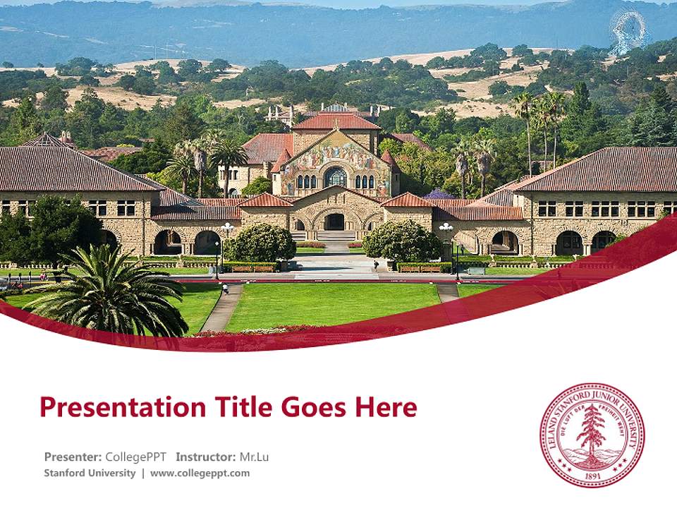 Stanford University Course/Courseware Creation PPT Template4:3 ratio PPT effect preview image5