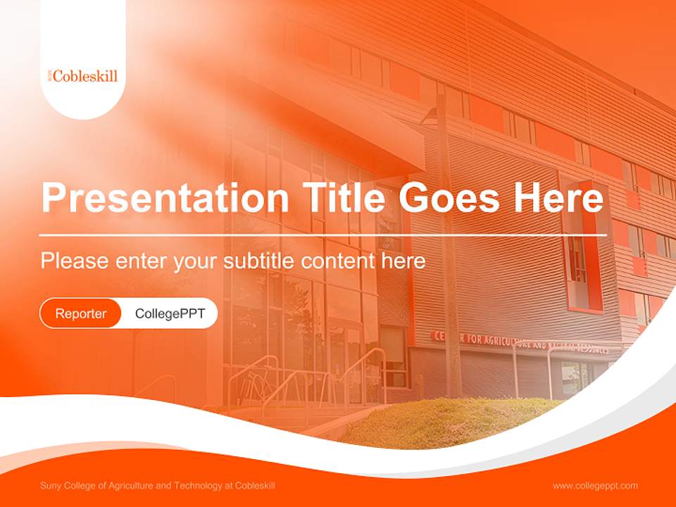 Suny College of Agriculture and Technology at Cobleskill Lecture Sharing and Networking Event PPT Template4:3 ratio PPT effect preview image4