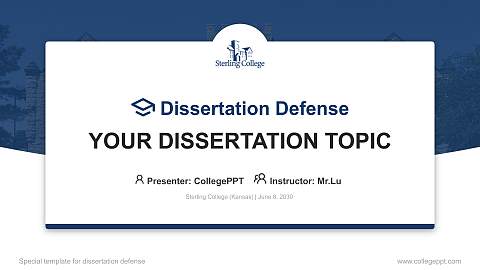 Sterling College (Kansas) Graduation Thesis Defense PPT Template
