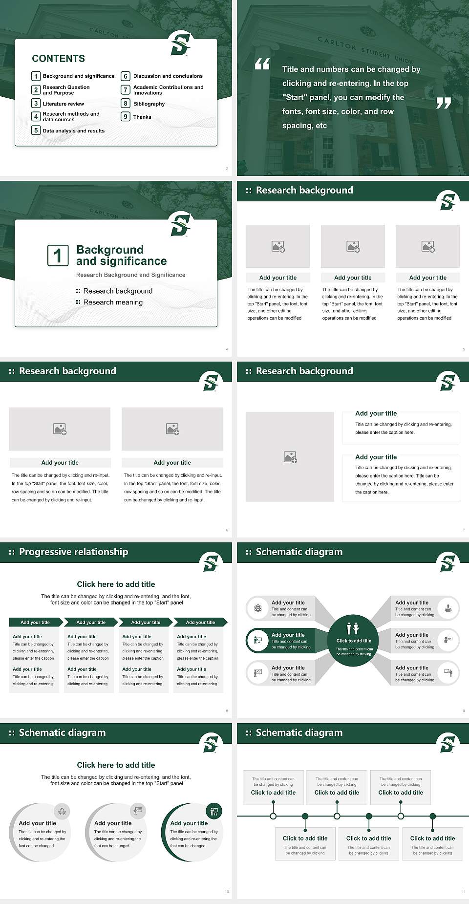 Stetson University Graduation Thesis Defense PPT Template4:3 ratio PPT effect preview image2