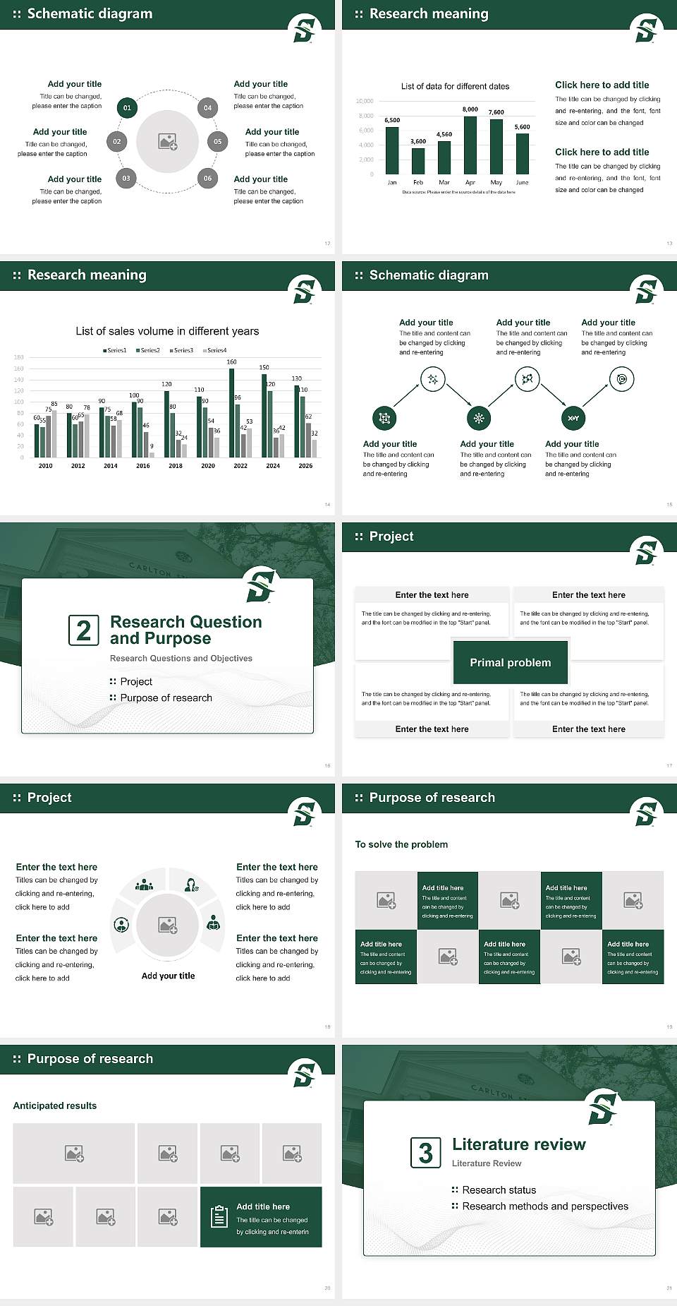 Stetson University Graduation Thesis Defense PPT Template4:3 ratio PPT effect preview image3