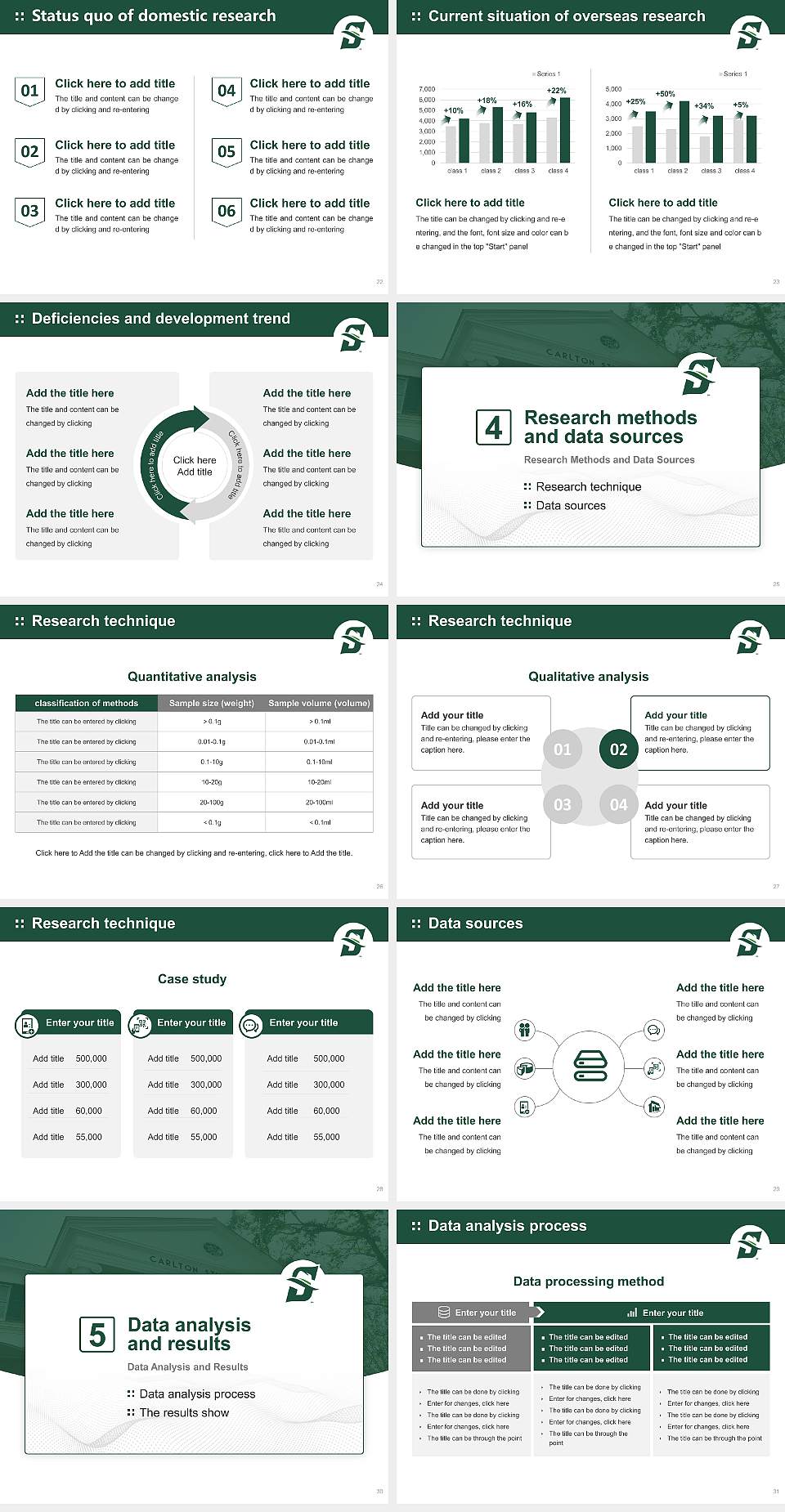 Stetson University Graduation Thesis Defense PPT Template4:3 ratio PPT effect preview image4
