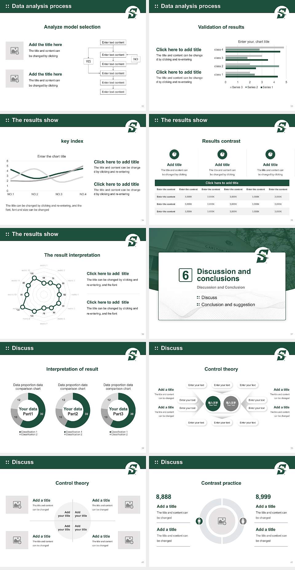 Stetson University Graduation Thesis Defense PPT Template4:3 ratio PPT effect preview image5