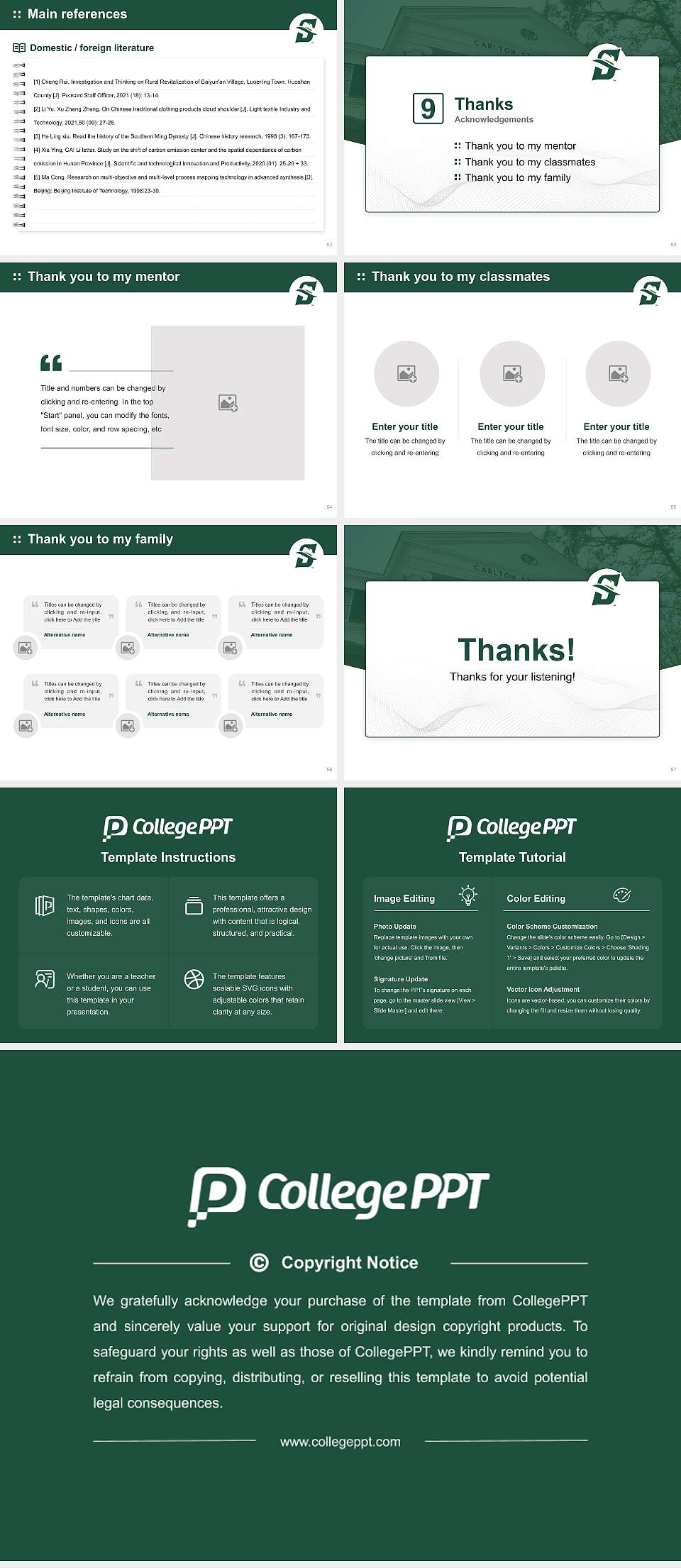 Stetson University Graduation Thesis Defense PPT Template4:3 ratio PPT effect preview image7