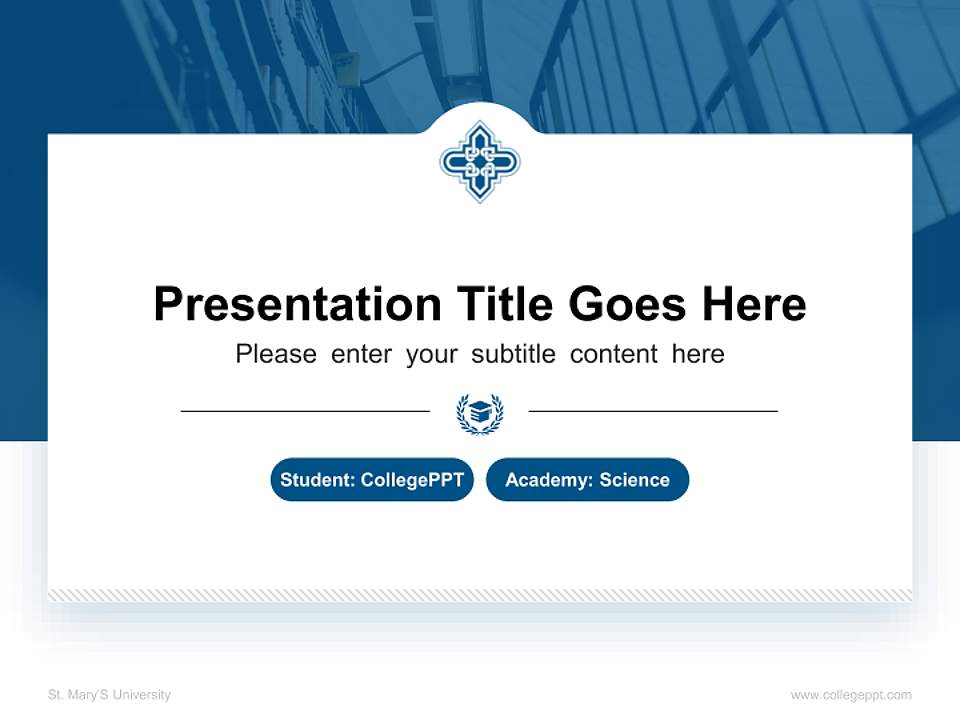 St. Mary’S University National Scholarship Defense PPT Template4:3 ratio PPT effect preview image4