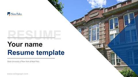 State University of New York at New Paltz Resume PPT Template