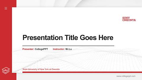 State University of New York at Oneonta Thesis Proposal/Graduation Defense PPT Template