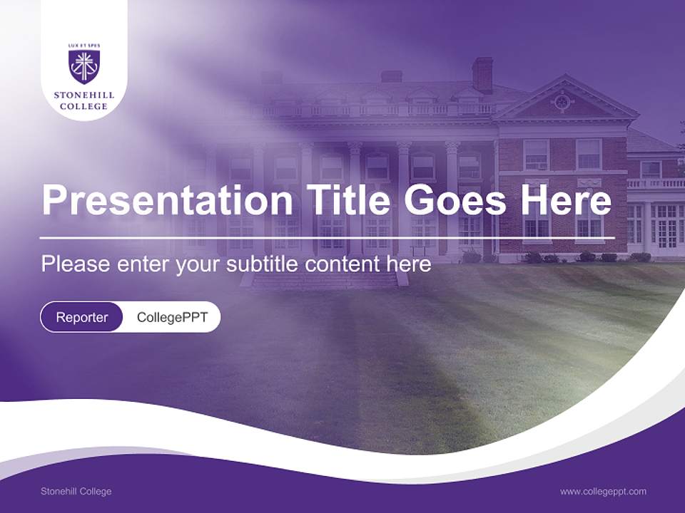 Stonehill College Lecture Sharing and Networking Event PPT Template4:3 ratio PPT effect preview image4