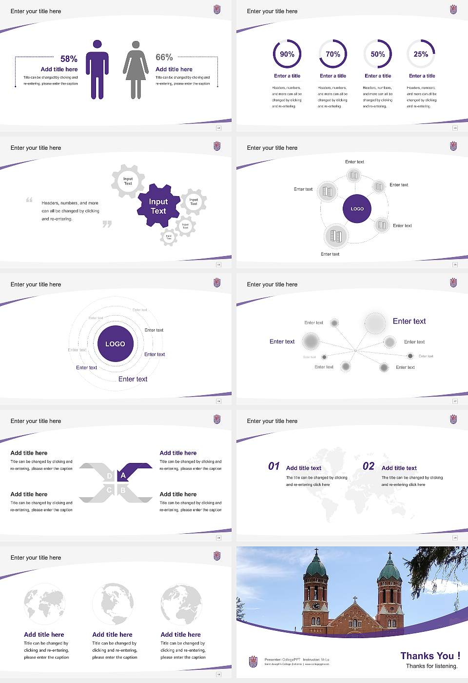 Saint Joseph’s College (Indiana) Course/Courseware Creation PPT Template16:9 ratio PPT effect preview image4