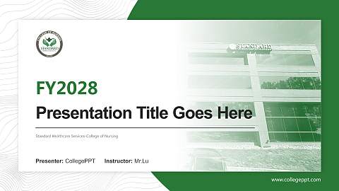 Standard Healthcare Services-College of Nursing Academic Presentation/Research Findings Report PPT Template