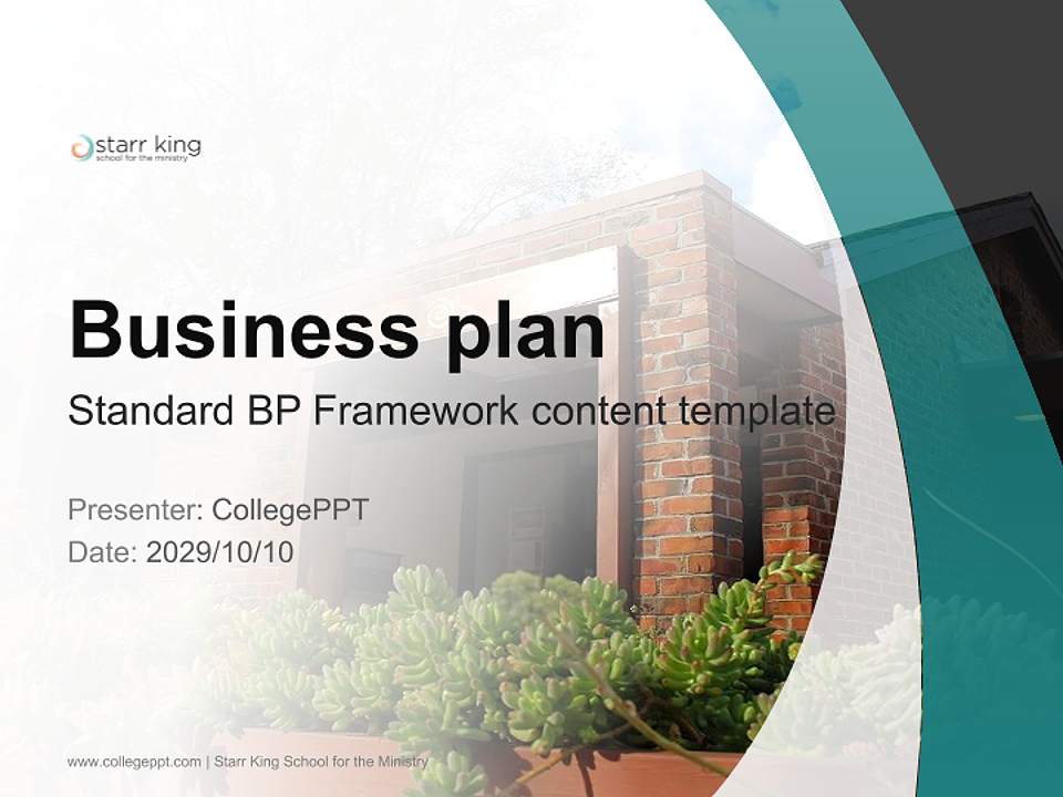 Starr King School for the Ministry Competition/Entrepreneurship Contest PPT Template4:3 ratio PPT effect preview image9