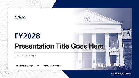 St. Mary’S College of Maryland Academic Presentation/Research Findings Report PPT Template