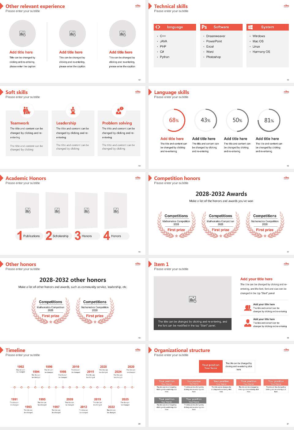 Stevens-The Institute of Business & Arts Resume PPT Template16:9 ratio PPT effect preview image3