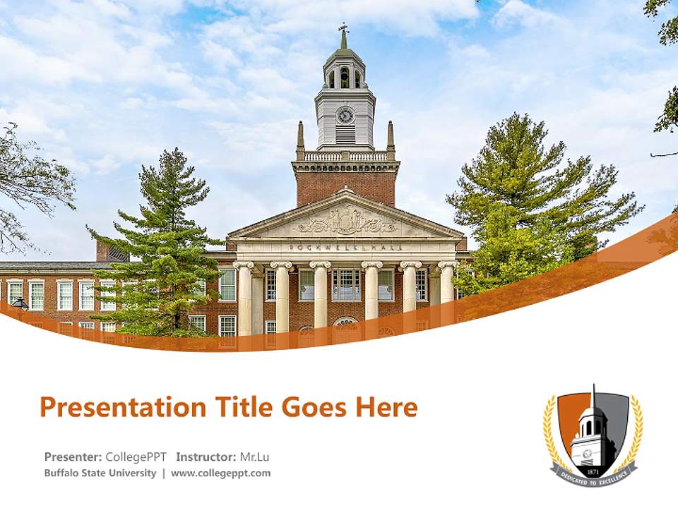 Buffalo State University Course/Courseware Creation PPT Template4:3 ratio PPT effect preview image5