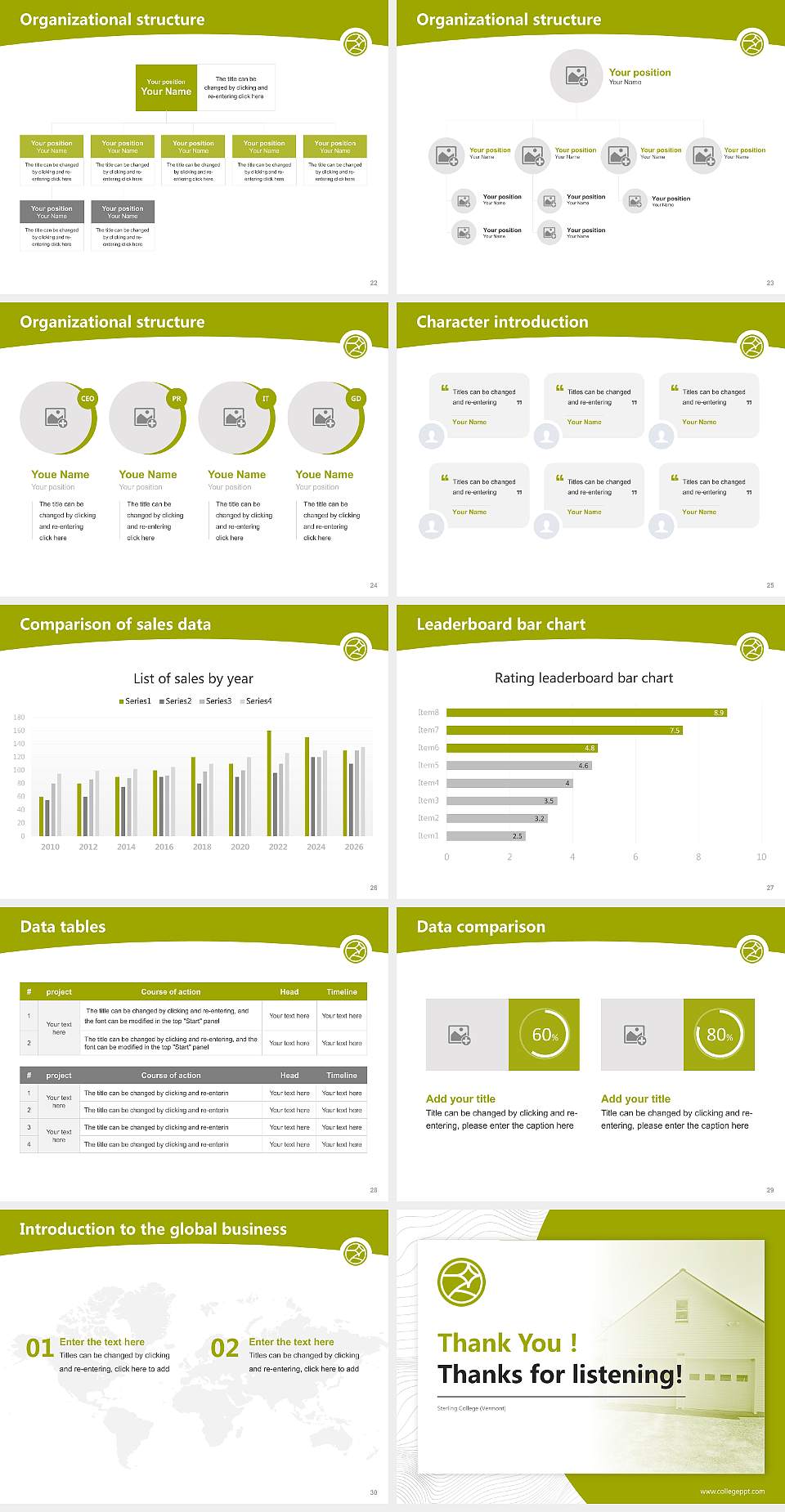 Sterling College (Vermont) Academic Presentation/Research Findings Report PPT Template4:3 ratio PPT effect preview image4