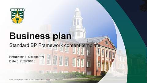 State University of New York Brockport Competition/Entrepreneurship Contest PPT Template