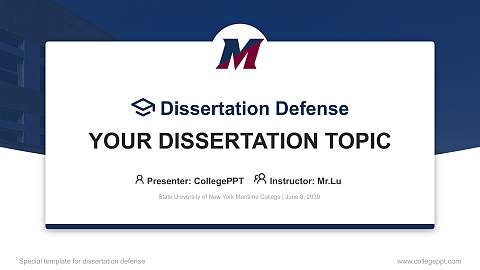 State University of New York Maritime College Graduation Thesis Defense PPT Template