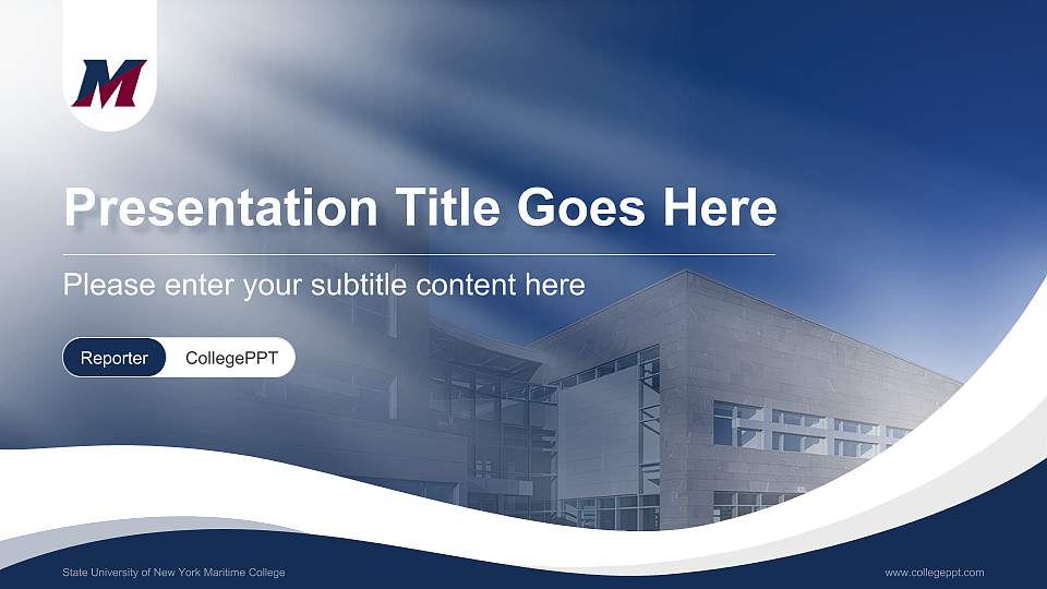 State University of New York Maritime College Lecture Sharing and Networking Event PPT Template16:9 ratio PPT effect preview image