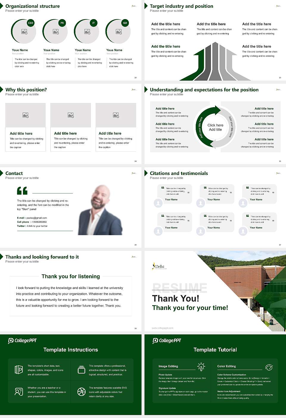 State University of New York at Delhi Resume PPT Template16:9 ratio PPT effect preview image4