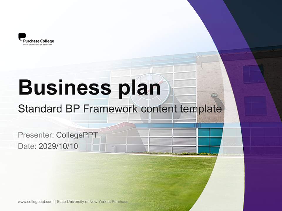State University of New York at Purchase Competition/Entrepreneurship Contest PPT Template4:3 ratio PPT effect preview image9