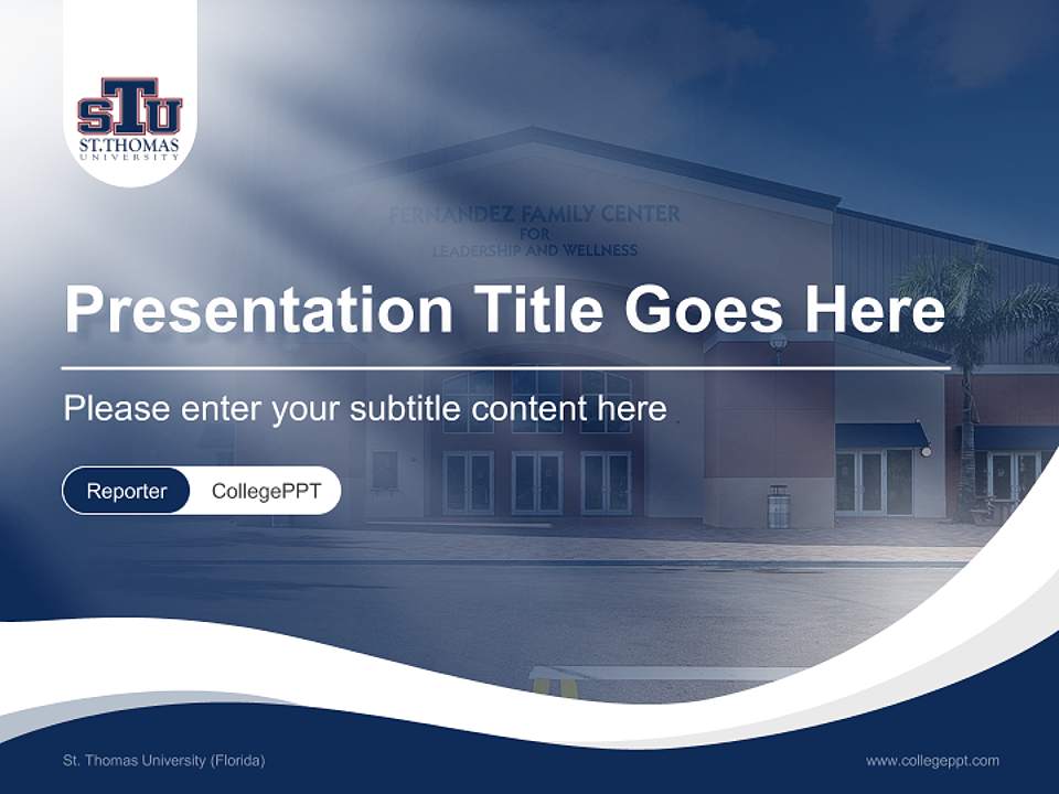 St. Thomas University (Florida) Lecture Sharing and Networking Event PPT Template4:3 ratio PPT effect preview image4