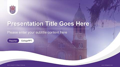 Saint Joseph’s College (Indiana) Lecture Sharing and Networking Event PPT Template