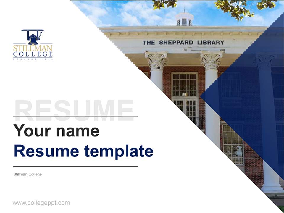 Stillman College Resume PPT Template4:3 ratio PPT effect preview image5