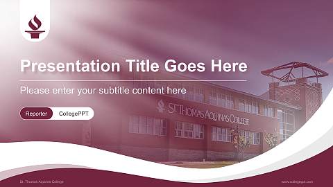 St. Thomas Aquinas College Lecture Sharing and Networking Event PPT Template