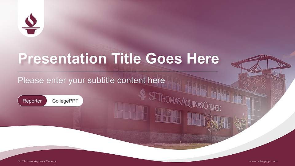 St. Thomas Aquinas College Lecture Sharing and Networking Event PPT Template16:9 ratio PPT effect preview image