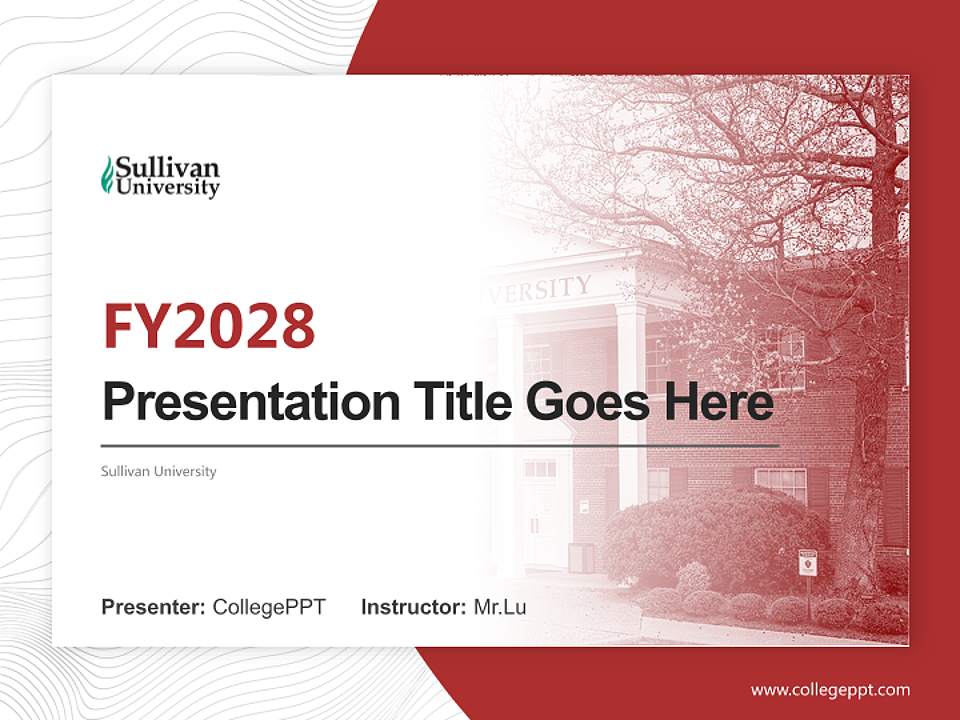 Sullivan University Academic Presentation/Research Findings Report PPT Template4:3 ratio PPT effect preview image5