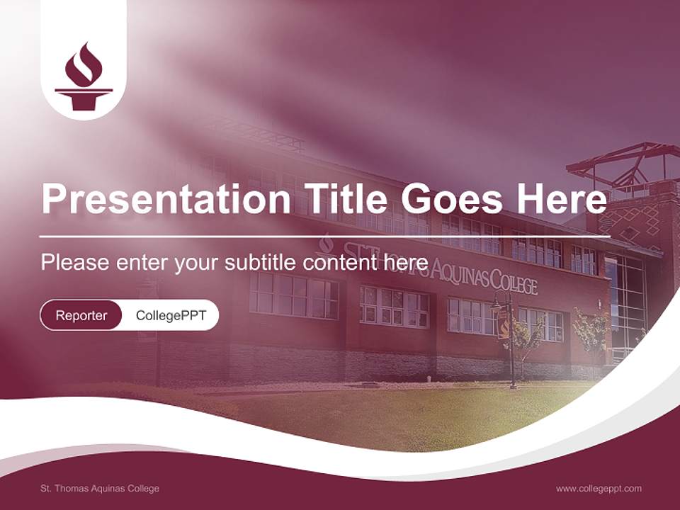 St. Thomas Aquinas College Lecture Sharing and Networking Event PPT Template4:3 ratio PPT effect preview image4