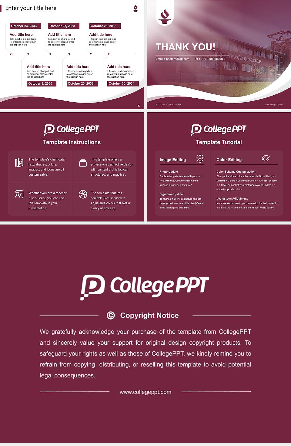 St. Thomas Aquinas College Lecture Sharing and Networking Event PPT Template4:3 ratio PPT effect preview image4