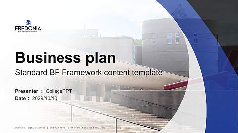 State University of New York at Fredonia Competition/Entrepreneurship Contest PPT Template