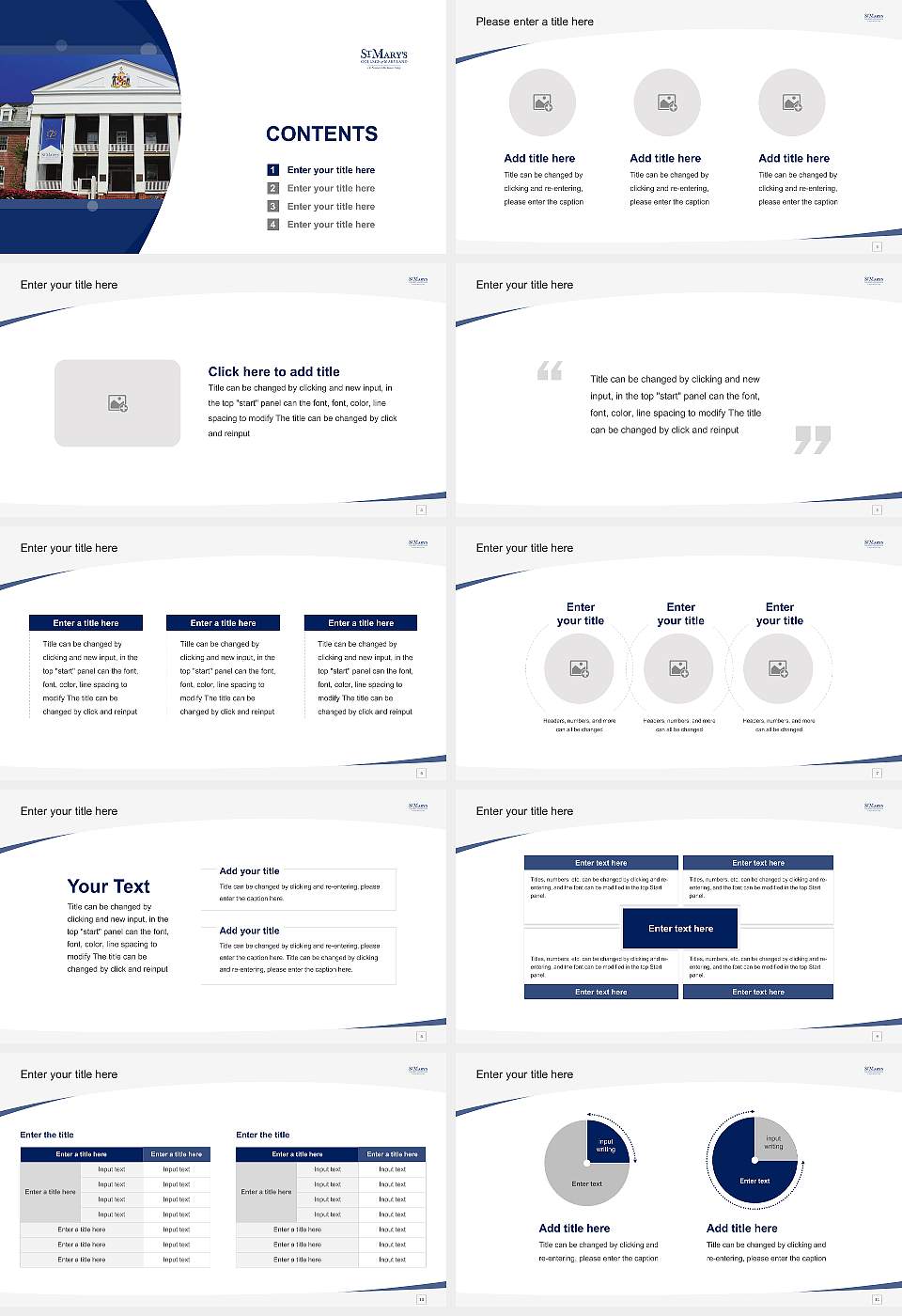 St. Mary’S College of Maryland Course/Courseware Creation PPT Template16:9 ratio PPT effect preview image2