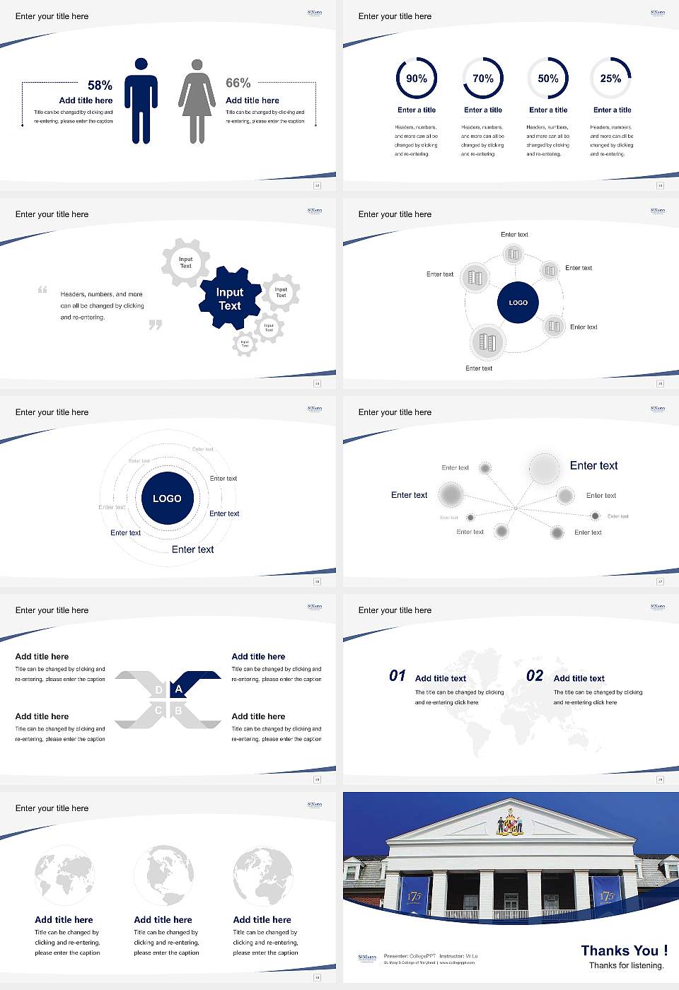 St. Mary’S College of Maryland Course/Courseware Creation PPT Template16:9 ratio PPT effect preview image4