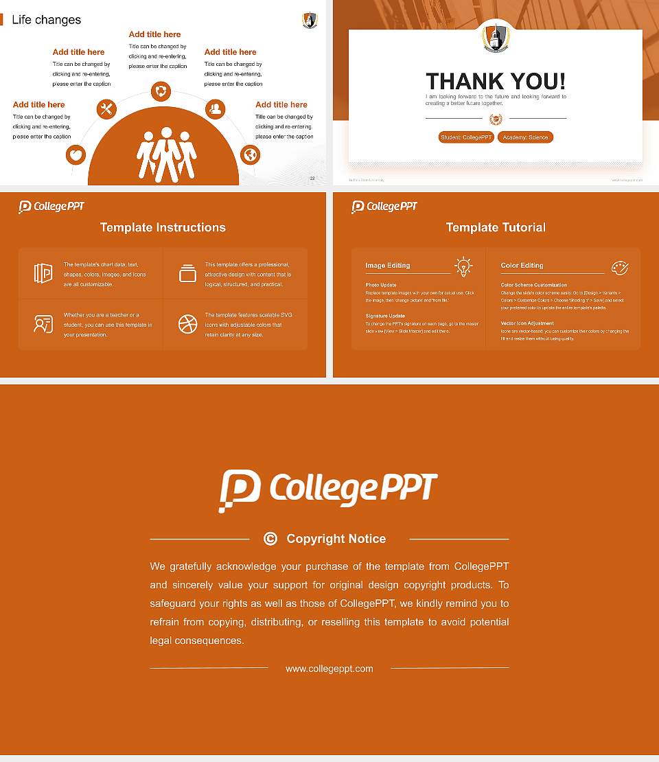 Buffalo State University National Scholarship Defense PPT Template16:9 ratio PPT effect preview image4