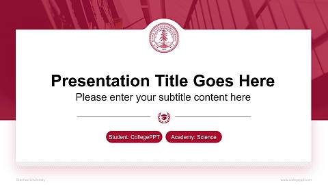 Stanford University National Scholarship Defense PPT Template